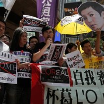Protest: L’Oréal verärgert Hongkongs Demokratiebewegung. Keystone