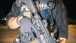 Ein Polizeieinsatz in Limón, Costa Rica. 