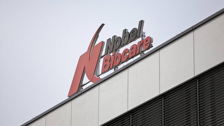 Logo von Nobel Biocare: Die Schweizer werden von Danaher einverleibt. Keystone