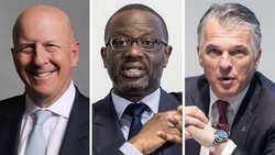 Goldman-Sachs-Chef David Solomon (l.) warnt vor einer Bereinigung bei SPACs. Tidjane Thiam (M.) und Sergio Ermotti glauben an den Boom.