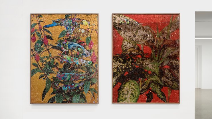 Werke von Olga Titus: Ohne Titel, 2021. Wendepailletten, Digitalprint. 130 × 170cm, 6300 Franken,Ed. 7 + 2 e.d.
