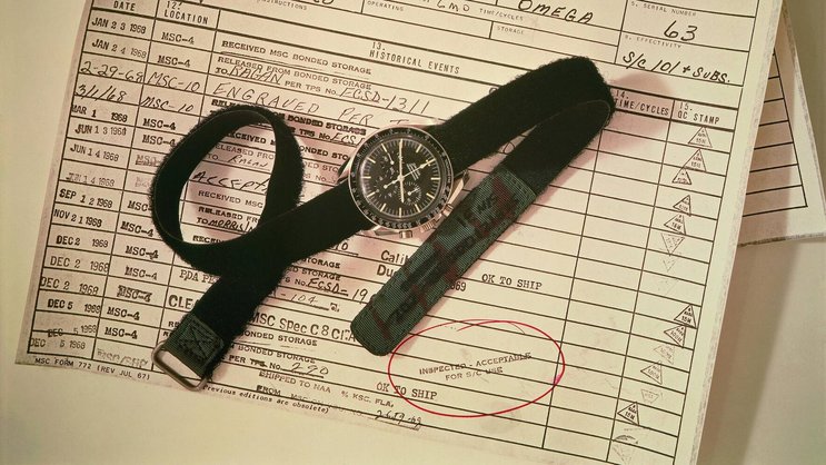 Eine Speedmaster aus den 60er-Jahren mit Zertifikat.