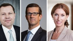 Umbau: Der verstorbene Jürg Zeltner (links), Schweiz-Chef Emmanuel Fievet, und die ursprünglich vorgesehene Dagmar Kamber Borens.