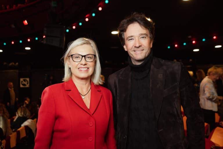 Personalchefin beim Luxusriesen LVMH: Chantal Gaemperle neben Antoine Arnault.