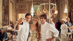Roger Federer, Mikaela Shiffrin und Starkoch Davide Oldani: Am Set für den neuen Barilla-Spot.