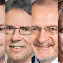 Kapital in Bundesbern: Sebastian Frehner, Markus Lehmann, Fulvio Pelli und Gabi Huber (v.l.n.r.)