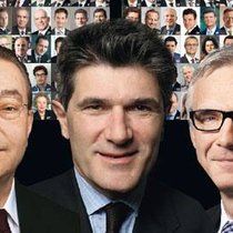 Oswald Grübel, Patrick Odie (Gesamtsieger), Urs Rohner (v.l.).