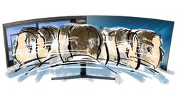 Samsung C43J8: Der Breitbildmonitor ist stolze 43 Zoll gross.