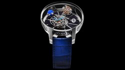 Die Astronomia Bucherer Blue war das erste Tourbillon mit drei Achsen im All.