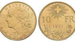 Das 10-Franken-Goldvreneli von 1911.