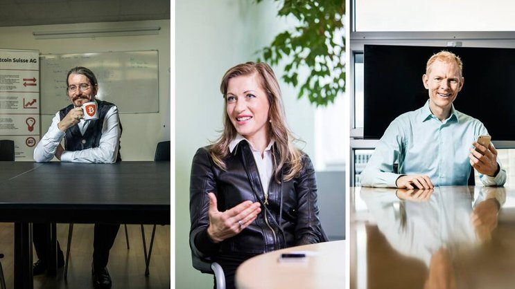 Zuger Pionierfirmen: Niklas Nikolajsen, Olga Feldmeier und Johann Gevers (v.l.).Kellenberger Kaminski