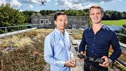 Erleichtern die Navigation: Zhenzhong Su (l.) und Lukas Meier von Fixposition.
