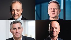 KANDIDATENKARUSSELL VR-Präsident Michael Rechsteiner (o.r.) muss mittelfristig die Nachfolge von Urs Schaeppi (o.l.) regeln. Olaf Swantee (u.r.) und Felix Graf (u.l.) wären denkbare Kandidaten.