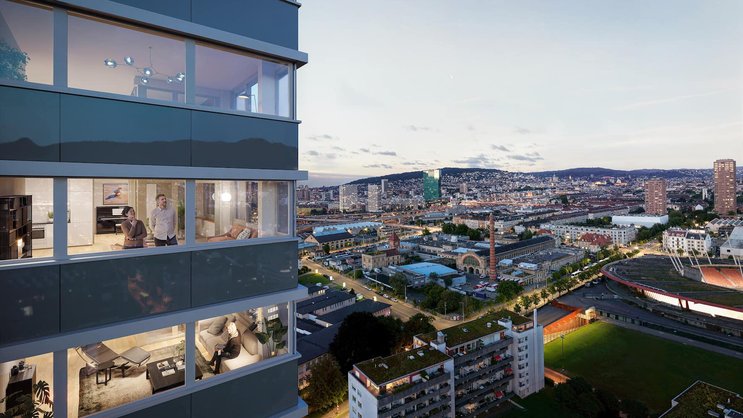 Eins der aktuellen Wohnprojekte der Hiag ist ein 80-Meter-Hochhaus in Zürich-Altstetten.