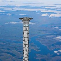 Illustration: Der Turm soll den Weltraumtransport vereinfachen.  Thoth Technology