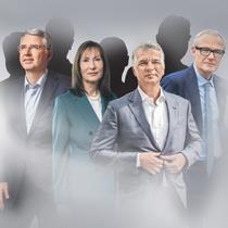 Sie haben Visionen für die Schweiz: Severin Schwan, Suzanne Thoma, Sergio Ermotti und Martin Haefner (v.l.n.r.)