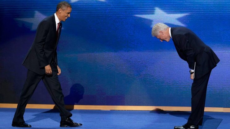 Barack Obama und Bill Clinton: Ihre Grösse zeugt von der guten Lebensqualität. Keystone