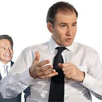 Schwaches Börsendébut: Glencore-Präsident Simon Murray und CEO Ivan Glasenberg (r.).