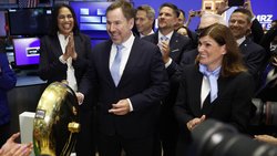 Jan Jenisch, CEO von Amrize, auf dem Parkett der New York Stock Exchange (2025).