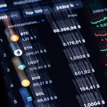 Kryptowährungen auf der Handelsplattform CoinMarcetCap.
