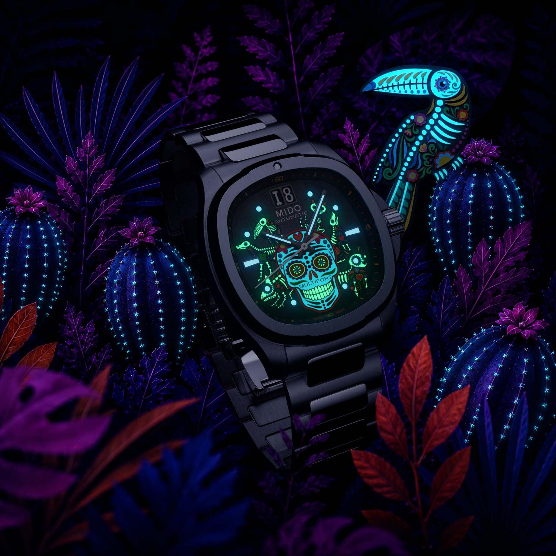 Zwölf Lackfarben und drei Sorten Super-LumiNova.