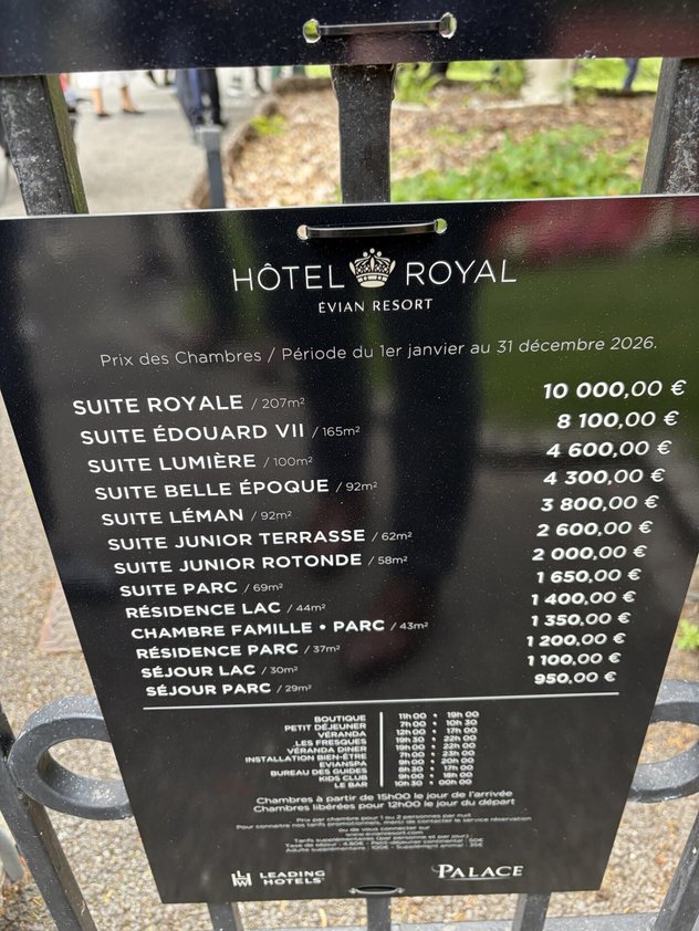 Der Luxus hat seinen Preis: Zwischen 1650 und 10'000 Euro kosten etwa die Suites.