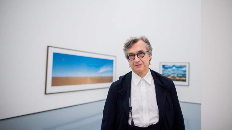Wim Wenders an einer seiner Ausstellungen Keystone