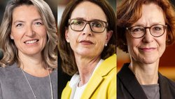 IM EINSATZ FÜR EINE ZEITGEMÄSSE BESTEUERUNG Alkistis Petropaki, Chefin Advance, Nationalrätin Susanne Vincenz-Stauffacher und Economiesuisse-Chefin Monika Rühl (v.l.).