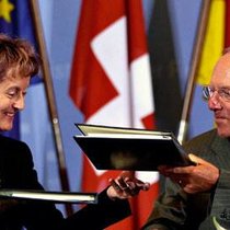 Bundesrätin Eveline Widmer-Schlumpf, Finanzminister Wolfgang Schäuble.