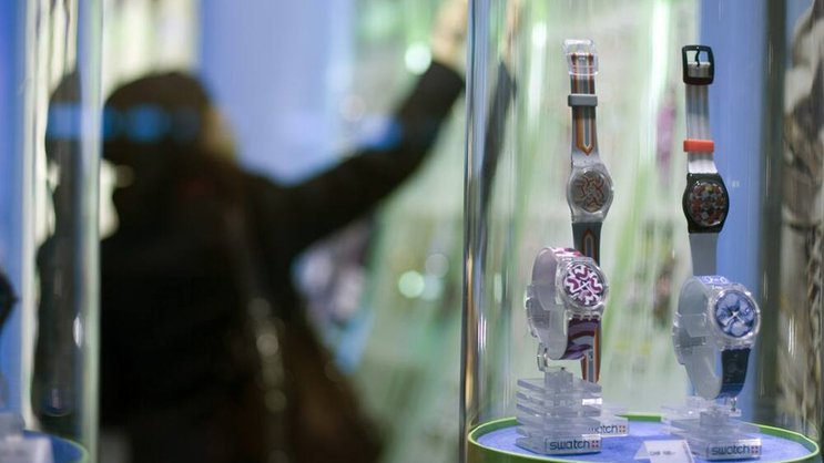 Uhren von Swatch: Apple könnte Swatch Umsatz wegnehmen. Keystone