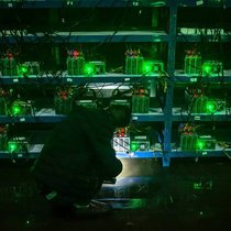 Bitocin-Miner in China: Ein Gutteil des Krypto-Handels läuft über das Land.Keystone