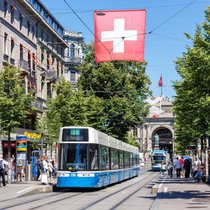 Die Bahnhofstrasse in Zürich.