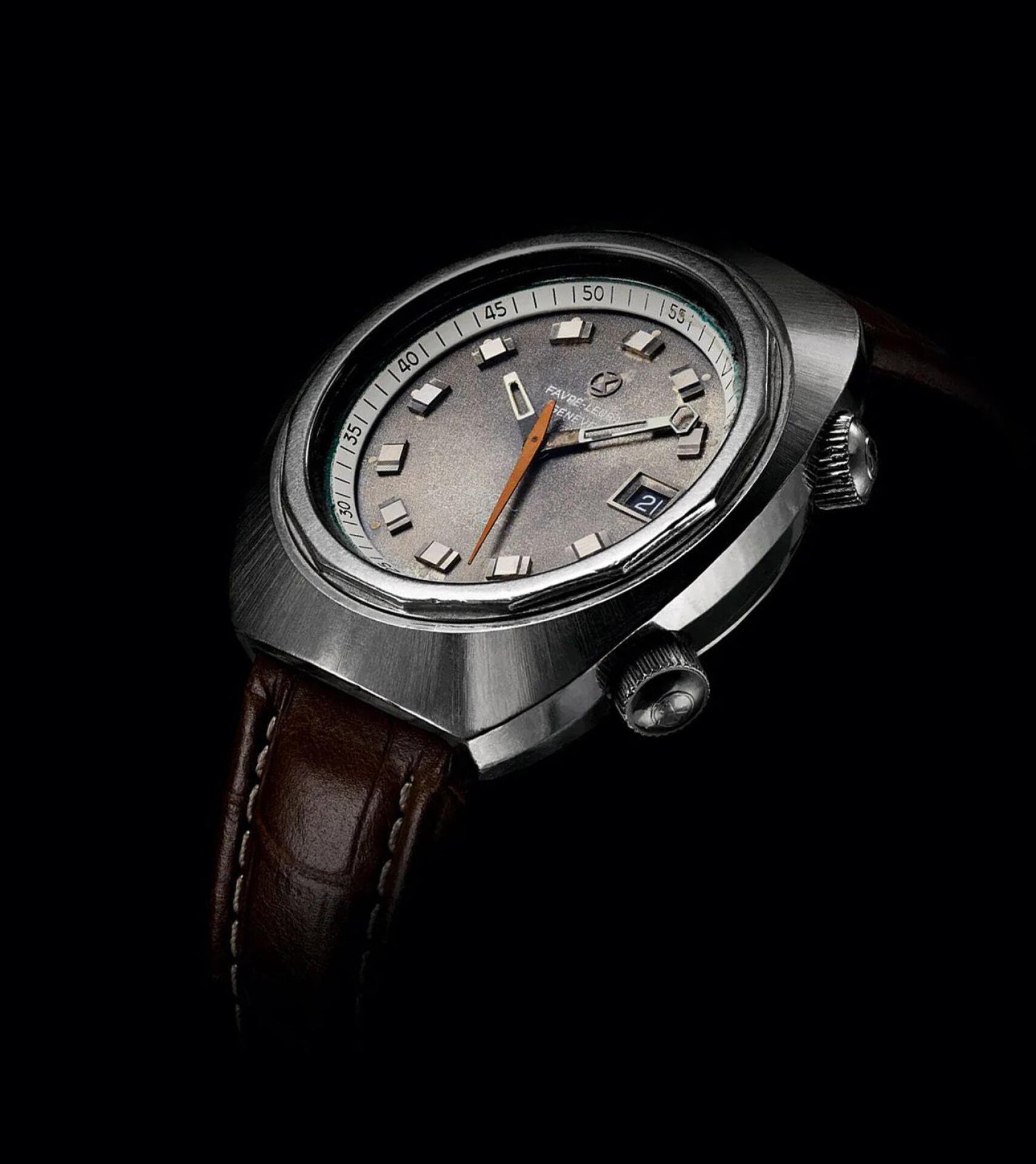 Ihre erste Taucheruhr präsentierte Favre Leuba 1960 mit der Water Deep.