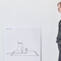 Markus Hongler: Der CEO setzt wie sein Vorgänger auf humorvolle Schadenskizzen.Fabian Unternäher
