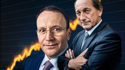 Zwei Chefs und ein Aktienkurs: Nestlé-CEO Mark Schneider (l.) und Präsident Paul Bulcke haben den trägen Riesen beschleunigt. Doch der Kurs hebt auch aus anderen Gründen ab.