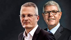 Das neue Lonza-Führungsduo: Der 50-jährige Pierre-Alain Ruffieux (l.) wird auf November von Roche eingewechselt. Bis dahin führt Präsident Albert Baehny den Konzern weiter im Doppelmandat.