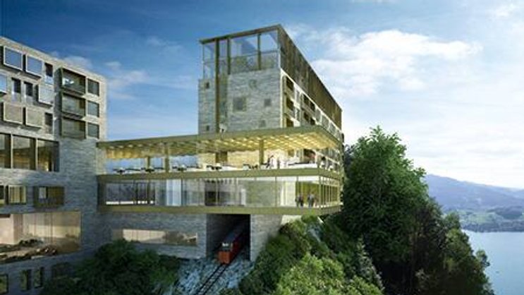 Aushängeschild des neuen Bürgenstock Resorts: Das mit fünf Sternen geschmückte Park Hotel.