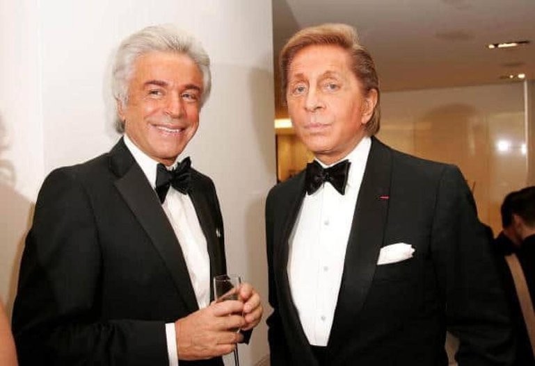 Der Modedesigner Valentino und sein Lebens- und Geschäftspartner Giancarlo Giametti veranstalten am 15. November 2006 in New York City einen Cocktailempfang zugunsten der Wohltätigkeitsorganisation «Keep A Child Alive» in der Valentino Boutique. (Photo by Evan Agostini/Getty Images)