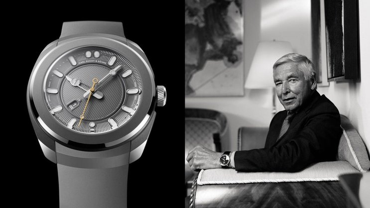 Das neuste Modell von Carl Suchy: Die Belvedere Titan. Und Mitbesitzer Peter Brabeck-Lemathe.