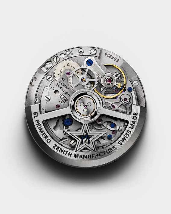 Das Zenith El Primero 3600 ist mit fünf Hertz getaktet, das entspricht 36’000 Halbschwingungen in der Stunde.