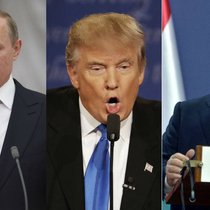 Wladimir Putin, Viktor Orban und Donald Trump: Der Nachahmer und seine Vorbilder.   Keystone