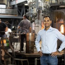 Leandro Niederer, 35, Geschäftsführer und Verwaltungsratspräsident der Hergiswiler Glas AG.