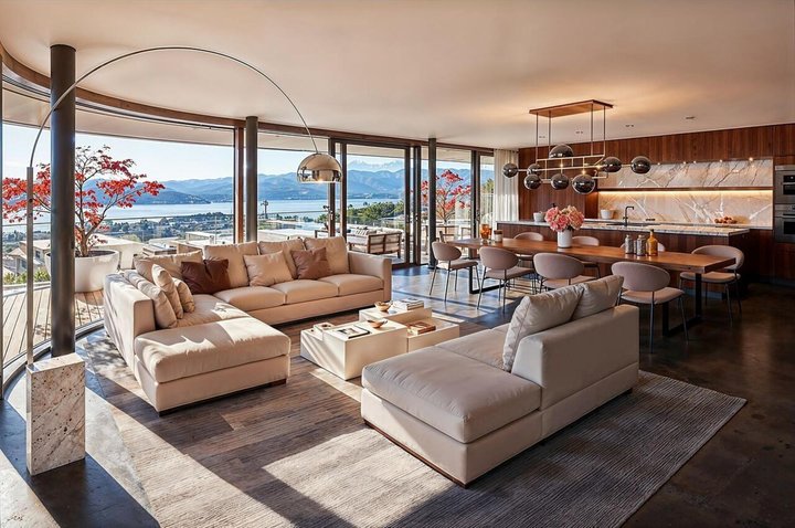 Edles Wohnen mit Blick auf den Zürichsee. (Visualisierung)