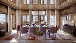 Der Essbereich im Chalet: Der Gebäude-Komplex wird jährlich für 12 bis 14 Millionen Franken vermietet.