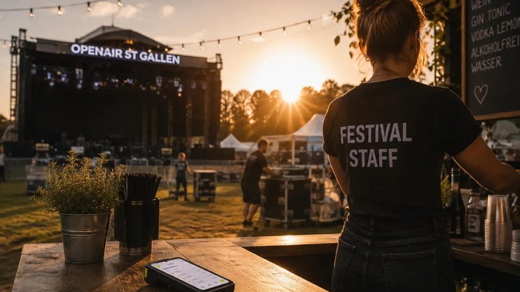 Am Open Air bezahlen: Aduno Pay setzt auf Bezahllösungen für kleine und mittelgrosse Kunden. (Werbebild Aduno)