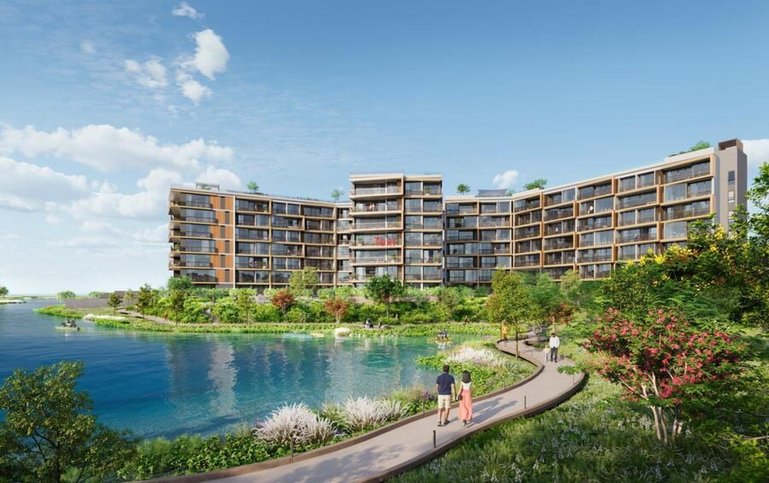 Geplante Überbauung Skypark Elara von Banyan Group Residences in Bang Tao, Phuket, Thailand.