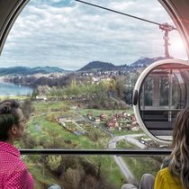 Mit diesem Retro-Bild wollen die Visionäre die Seilbahn schmackhaft machen.