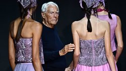 Giorgio Armani an der Fashion Week in Mailand am 21. September 2023: Die Modeikone ist im Alter von 91 Jahren gestorben.