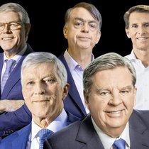 Rekordhalter: Albert Baehny, André Hoffmann, Steffen Meister (oben v.l.) sowie Rolf Dörig, Johann Rupert (unten v.l.).