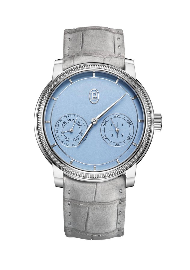 Parmigiani Fleurier Toric QP: Klassische Eleganz mit mikromechanischer Finesse. Ewiger Kalender mit Mondphase in feinstem Roségold – diskret und meisterhaft verarbeitet. Circa 92 000 Franken.